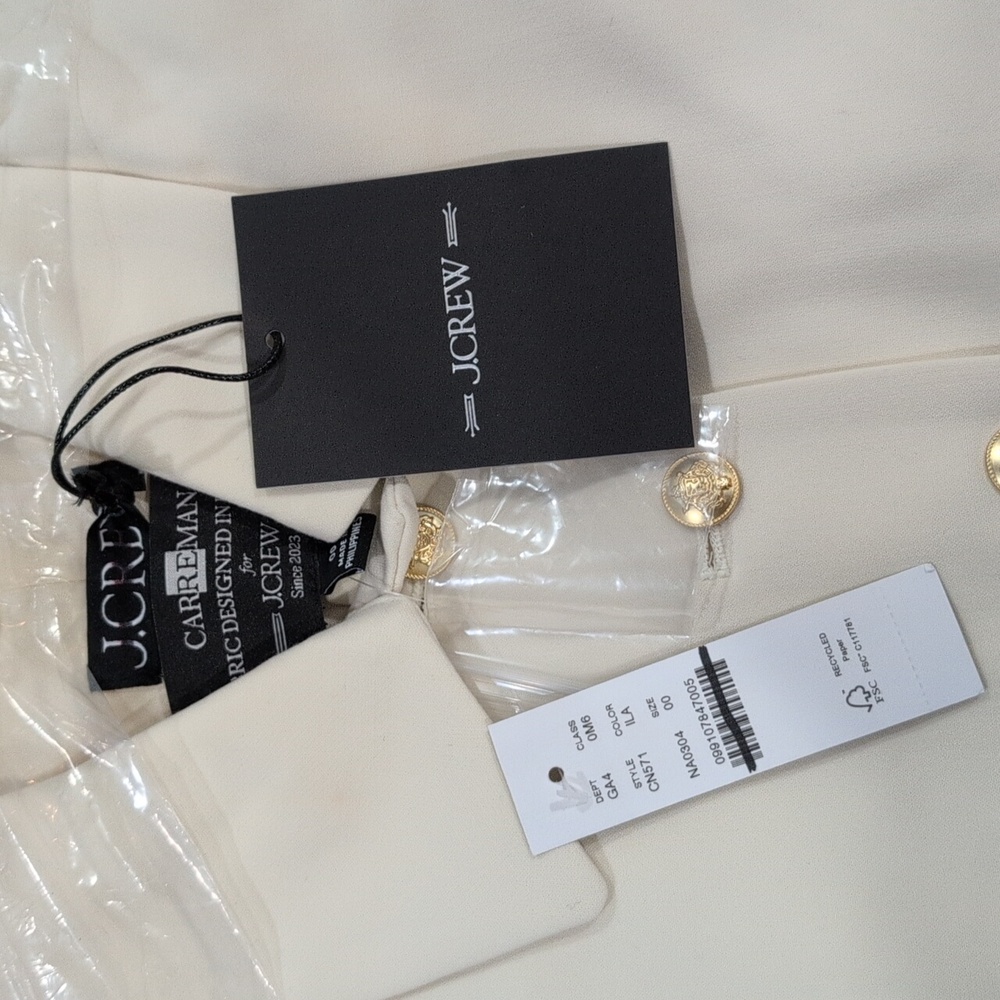 J Crew Tall Parc dress in four-season stretch CN571 Ivory NWT - Picture 9 of 9